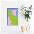 Picture of Optical Cat Duo _GroupedProduct_Rectangle_Portrait_Canvas_Framed_
