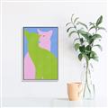 Picture of Optical Cat Duo _GroupedProduct_Rectangle_Portrait_Canvas_Framed_