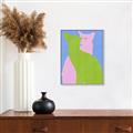 Picture of Optical Cat Duo _GroupedProduct_Rectangle_Portrait_Canvas_Framed_