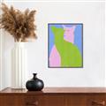 Picture of Optical Cat Duo _GroupedProduct_Rectangle_Portrait_Canvas_Framed_