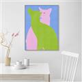 Picture of Optical Cat Duo _GroupedProduct_Rectangle_Portrait_Canvas_Framed_