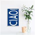 Picture of Ciao in Blue _GroupedProduct_Rectangle_Portrait_Canvas_Framed_