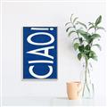 Picture of Ciao in Blue _GroupedProduct_Rectangle_Portrait_Canvas_Framed_