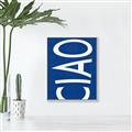 Picture of Ciao in Blue _GroupedProduct_Rectangle_Portrait_Canvas_Framed_