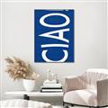 Picture of Ciao in Blue _GroupedProduct_Rectangle_Portrait_Canvas_Framed_