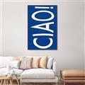 Picture of Ciao in Blue _GroupedProduct_Rectangle_Portrait_Canvas_Framed_