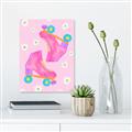 Picture of Pink Roller Skates _GroupedProduct_Rectangle_Portrait_Unframed_Print_Only_