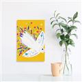 Picture of Bird in Floral Yellow Abstraction _GroupedProduct_Rectangle_Portrait_Unframed_Print_Only_