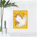 Picture of Bird in Floral Yellow Abstraction _GroupedProduct_Rectangle_Portrait_Unframed_Print_Only_