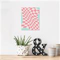 Picture of Pink Checkered Symphony _GroupedProduct_Rectangle_Portrait_Unframed_Print_Only_