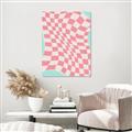Picture of Pink Checkered Symphony _GroupedProduct_Rectangle_Portrait_Unframed_Print_Only_