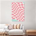 Picture of Pink Checkered Symphony _GroupedProduct_Rectangle_Portrait_Unframed_Print_Only_