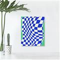 Picture of Blue Checkered Symphony _GroupedProduct_Rectangle_Portrait_Unframed_Print_Only_