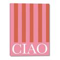 Picture of Ciao Stripes in Pink _GroupedProduct_Rectangle_Portrait_Canvas_