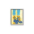 Picture of Sunflower Walk in Blue Shoes _GroupedProduct_Rectangle_Portrait_Canvas_Framed_