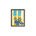 Picture of Sunflower Walk in Blue Shoes _GroupedProduct_Rectangle_Portrait_Canvas_Framed_
