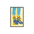 Picture of Sunflower Walk in Blue Shoes _GroupedProduct_Rectangle_Portrait_Canvas_Framed_
