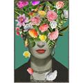 Picture of Floral Frida Everyday _GroupedProduct_Rectangle_Portrait_Canvas_Framed_