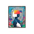 Picture of Luminous Blue Girl _GroupedProduct_Rectangle_Portrait_Canvas_Framed_