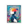 Picture of Luminous Blue Girl _GroupedProduct_Rectangle_Portrait_Canvas_Framed_