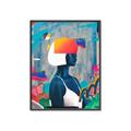 Picture of Luminous Blue Girl _GroupedProduct_Rectangle_Portrait_Canvas_Framed_