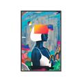 Picture of Luminous Blue Girl _GroupedProduct_Rectangle_Portrait_Canvas_Framed_