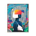 Picture of Luminous Blue Girl _GroupedProduct_Rectangle_Portrait_Canvas_Framed_