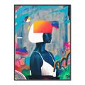 Picture of Luminous Blue Girl _GroupedProduct_Rectangle_Portrait_Canvas_Framed_