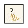 Picture of Lady in Squares _GroupedProduct_Square_Canvas_Framed_