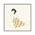Picture of Lady in Squares _GroupedProduct_Square_Canvas_Framed_