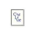 Picture of Cest La Vie in Blue _GroupedProduct_Rectangle_Portrait_Canvas_Framed_