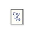 Picture of Cest La Vie in Blue _GroupedProduct_Rectangle_Portrait_Canvas_Framed_