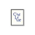 Picture of Cest La Vie in Blue _GroupedProduct_Rectangle_Portrait_Canvas_Framed_