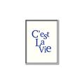 Picture of Cest La Vie in Blue _GroupedProduct_Rectangle_Portrait_Canvas_Framed_