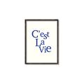 Picture of Cest La Vie in Blue _GroupedProduct_Rectangle_Portrait_Canvas_Framed_