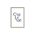 Picture of Cest La Vie in Blue _GroupedProduct_Rectangle_Portrait_Canvas_Framed_