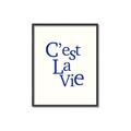 Picture of Cest La Vie in Blue _GroupedProduct_Rectangle_Portrait_Canvas_Framed_