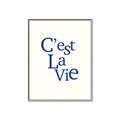 Picture of Cest La Vie in Blue _GroupedProduct_Rectangle_Portrait_Canvas_Framed_