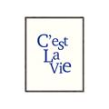 Picture of Cest La Vie in Blue _GroupedProduct_Rectangle_Portrait_Canvas_Framed_