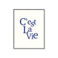 Picture of Cest La Vie in Blue _GroupedProduct_Rectangle_Portrait_Canvas_Framed_