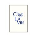Picture of Cest La Vie in Blue _GroupedProduct_Rectangle_Portrait_Canvas_Framed_