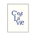 Picture of Cest La Vie in Blue _GroupedProduct_Rectangle_Portrait_Canvas_Framed_