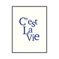 Picture of Cest La Vie in Blue _GroupedProduct_Rectangle_Portrait_Canvas_Framed_