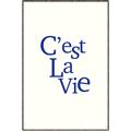 Picture of Cest La Vie in Blue _GroupedProduct_Rectangle_Portrait_Canvas_Framed_