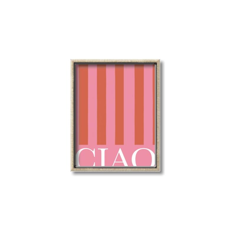 Picture of Ciao Stripes in Pink _GroupedProduct_Rectangle_Portrait_Canvas_Framed_