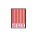 Picture of Ciao Stripes in Pink _GroupedProduct_Rectangle_Portrait_Canvas_Framed_