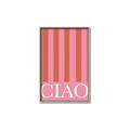 Picture of Ciao Stripes in Pink _GroupedProduct_Rectangle_Portrait_Canvas_Framed_
