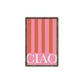 Picture of Ciao Stripes in Pink _GroupedProduct_Rectangle_Portrait_Canvas_Framed_
