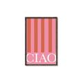 Picture of Ciao Stripes in Pink _GroupedProduct_Rectangle_Portrait_Canvas_Framed_