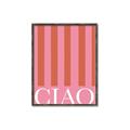 Picture of Ciao Stripes in Pink _GroupedProduct_Rectangle_Portrait_Canvas_Framed_